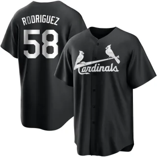 Replica Men's Wilking Rodriguez St. Louis Cardinals Jersey - Black/White
